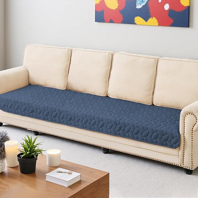 Ameritex Waterproof Pet Bed Cover Anti-Slip Dog Bed Blanket for Sofa and Furniture Waterproof New Pattern Design (Navyblue, 30x90 Inch (Pack of 1))