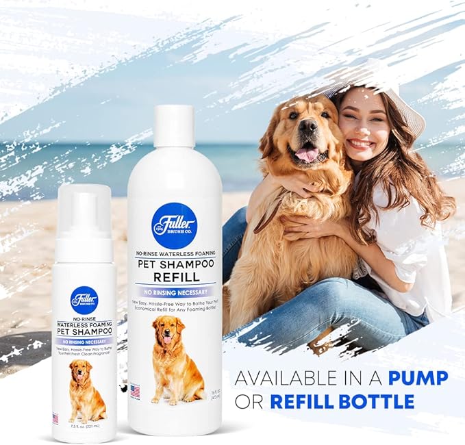 Fuller Brush No‑Rinse Waterless Foaming Pet Shampoo – 16 oz Refill Bottle, Dry Shampoo for Dogs Cleans, Conditions & Moisturizes – Fresh Clean Fragrance (1 Refill Bottle)