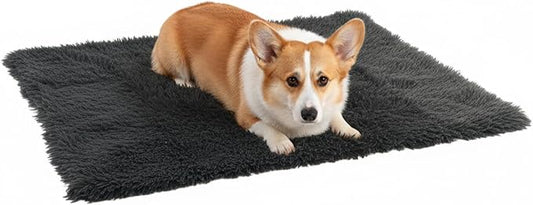 Pets Bed Blanket Dogs Reversible Soft Dog Throw Blankets Cats Mat Sleeper Fuzzy Pet Couch Covers Washable Cat Puppy Cover for Beds Car Sofa Travel Double Sided Furniture Protection (Dark Gray,M)