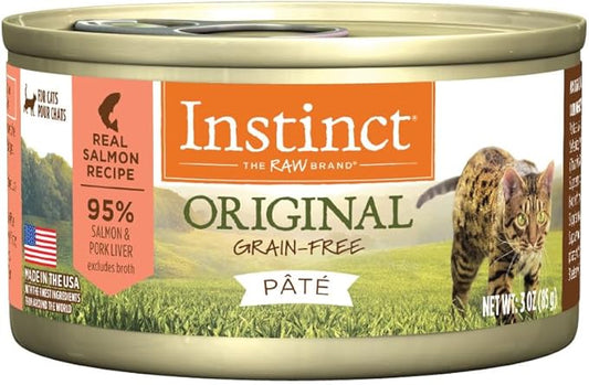 Instinct Original Pate Wet Cat Food, Grain Free Recipe - Real Salmon, 3 Ounce (Pack of 24)