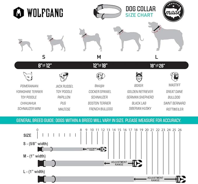 Wolfgang Heavy Duty, Adjustable Dog Collar with Quick Release Nylon Buckle for Walking & Training, DarkSkies Print, Medium
