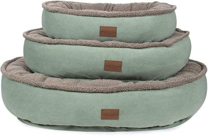 CAROLINA PET COMPANY Microfiber & Tipped Berber Comfy Cup Dog Bed - Chocolate, L
