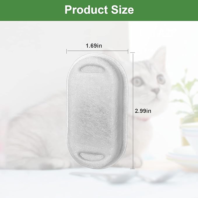 Cat Fountain Filters, 16 Pack Cat Water Fountain Filter for Stainless Steel 67oz/2L Pet Fountain, Replacement Filters for Pet Drinking Fountain