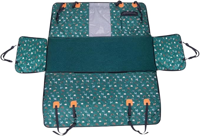 Dog Back Seat Cover – Waterproof Heavy‑Duty Car & SUV Bench/Hammock Style, Padded Shearling Fleece Bottom for Safe & Comfortable Pet Travel