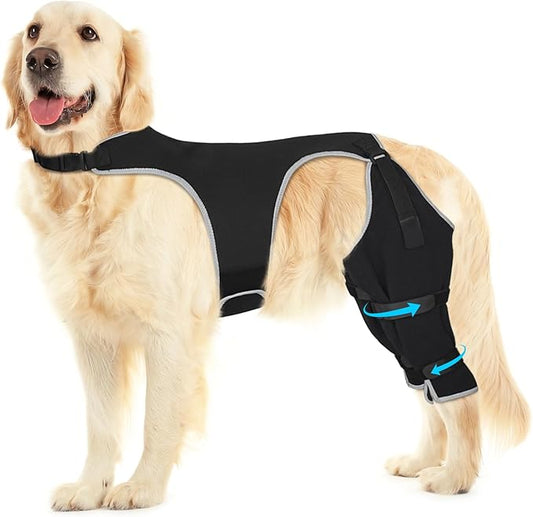 Dog Rear Leg Sleeve to Stop Licking, Adjustable Anti-Slip Recovery Sleeve Pants for Wound Protection After ACL/TPLO Surgery, Hot Spots, Lick Granulomas–Cone Alternative for Leg Healing,XL