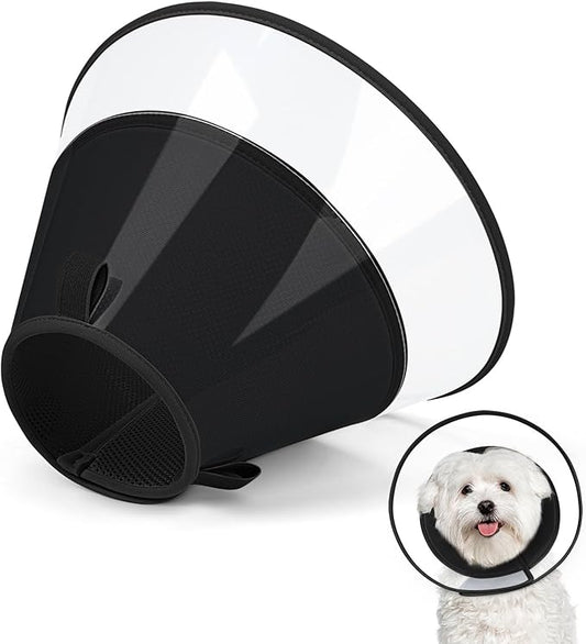 Dog Cone Collar with Soft Liner to Stop Licking, Elizabeth Recovery Collar After Surgery for Large Medium Dogs, Comfortable Pet Head Cone Alternative for Neutering Spay Injury (XS)