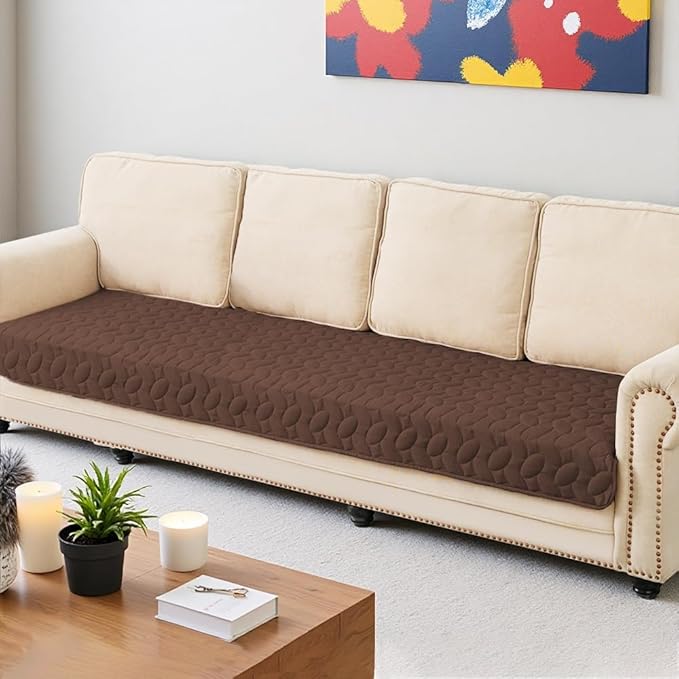 Ameritex Waterproof Pet Bed Cover Anti-Slip Dog Bed Blanket for Sofa and Furniture Waterproof New Pattern Design (Chocolate, 30x80 Inch (Pack of 1))