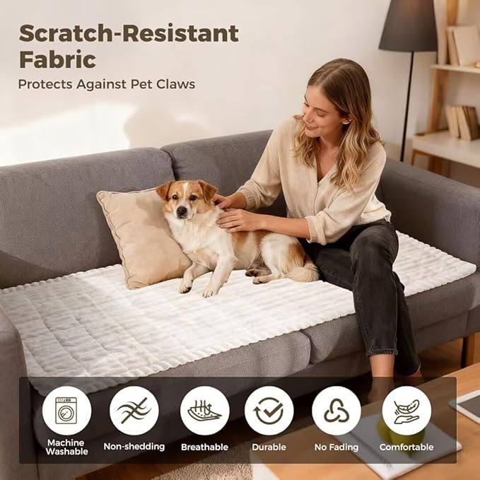 Couch Covers for Dogs, Washable Sofa Couch Cover for Pet, Couchs Covers for Cushion Sofa Pet Friendly, Non Slip Sofa Cover (27.6''*59.06''/60 x 150cm)