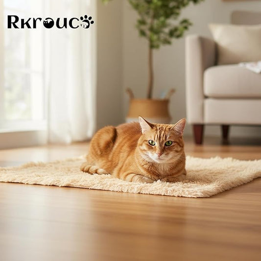 Pets Bed Blanket Dogs Reversible Soft Dog Throw Blankets Cats Mat Sleeper Fuzzy Pet Couch Covers Washable Cat Puppy Cover for Beds Car Sofa Travel Double Sided Furniture Protection (Champagne,S)