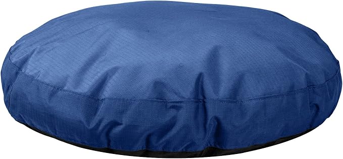 K9 Ballistics Tough Round Nesting Pillow Dog Bed - Removable Cover, Washable, Durable & Water Resistant Indoor/Outdoor Bed - XL, Blue Quartz
