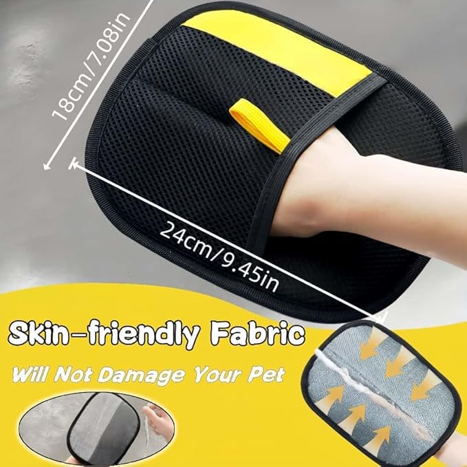 WEERSHUN Pets Hair Remover, Upgraded Electrostatic pet Hair Removal Gloves for Dog & Cats (1pcs)