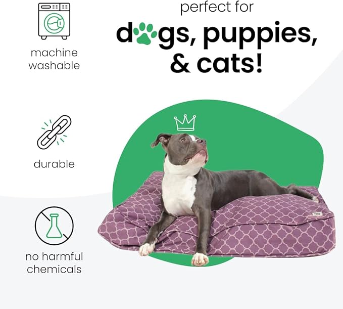 Molly Mutt Small Dog Bed Cover - Royals Print - Measures 22”x27”x5’’ - 100% Cotton - Durable - Breathable - Sustainable - Machine Washable Dog Bed Cover