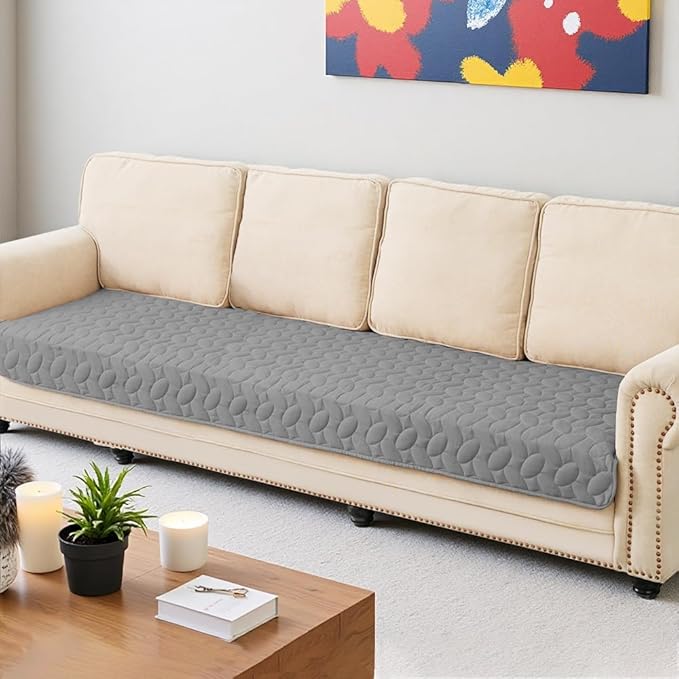 Ameritex Waterproof Pet Bed Cover Anti-Slip Dog Bed Blanket for Sofa and Furniture Waterproof New Pattern Design (Lightgrey, 30x90 Inch (Pack of 1))