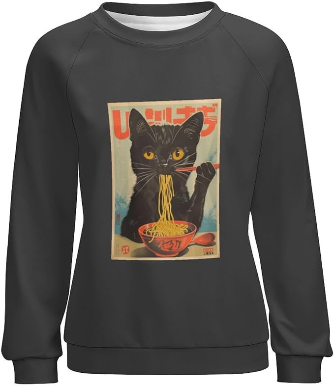 Womens Ugly Christmas Sweatshirt Funny Cat Dog Printed Xmas Pullover Shirts Crewneck Long Sleeve Graphic Hoodies