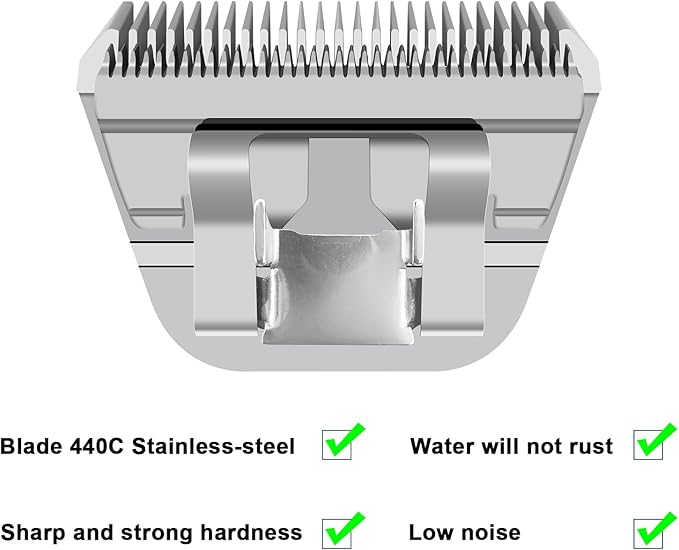 2 Pack 4 Wide Blades for Dog Grooming,Compatible with Andis,Oster A5,Wahl km10 Clippers,Cutting Length 3/8"