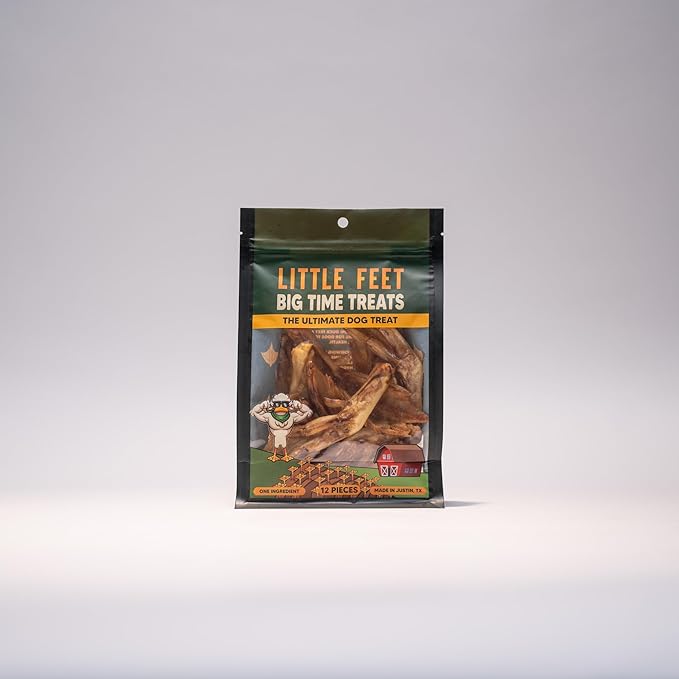 Duck Feet Dog Treats - Single Bag - 12 Pieces - 100% Sourced and Made in USA