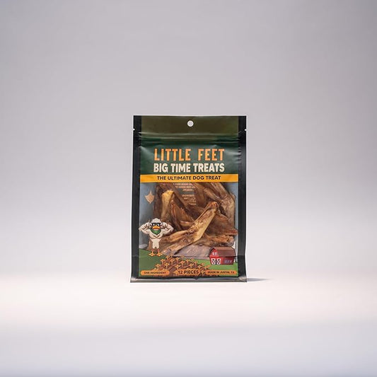 Duck Feet Dog Treats - Single Bag - 12 Pieces - 100% Sourced and Made in USA