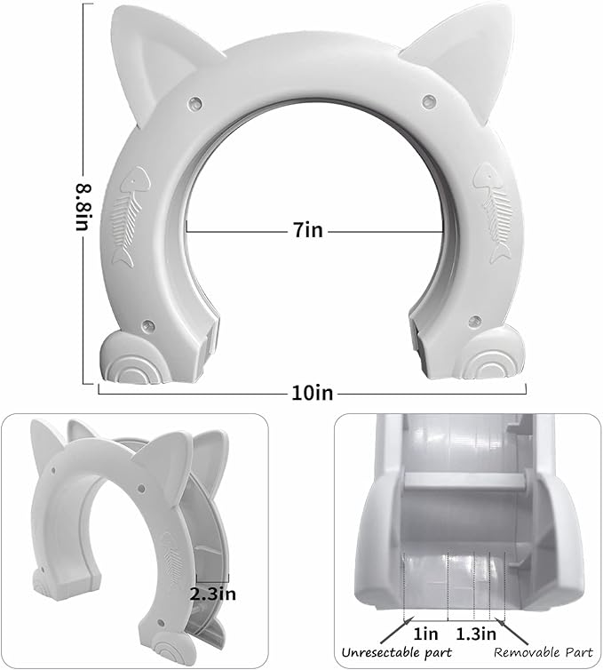 Fhiny Cat Door Interior Door, Back Friendly Kitten Doors Without Flap for Wall Durable and Easy to Install Adds Privacy Pet Door Up to 20 Lb Cute Pass Hole Corridor for Cats Doggies Kitties