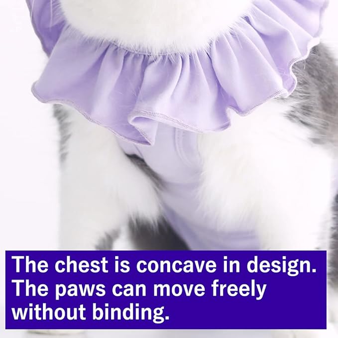 Cat Recovery Suit for Abdominal Wounds and Skin Diseases, Breathable Surgical Recovery Shirt After Surgery Wear Anti Licking Wounds,E-Collar Alternative for Cats Pet Kitten(RSC01-yellow-l)