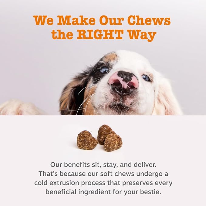 Zesty Paws Chew No Poo Bites for Dogs - Coprophagia Relief - Stool Eating Deterrent Soft Chews for Dogs - Gut, Periodontal & Immune System Support with Probiotics - Chicken - 90 Ct
