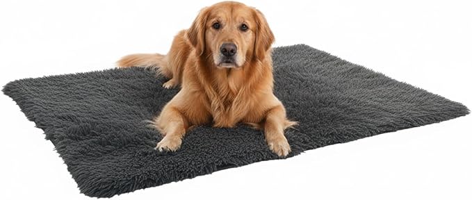 Pets Bed Blanket Dogs Reversible Soft Dog Throw Blankets Cats Mat Sleeper Fuzzy Pet Couch Covers Washable Cat Puppy Cover for Beds Car Sofa Travel Double Sided Furniture Protection (Dark Gray,L)