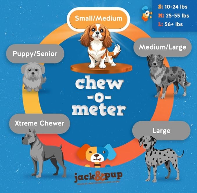 Jack&Pup 6 Inch Standard Bully Sticks for Small and Medium Dogs (25 Pack) Single Ingredient Dog Chew Bully Stick