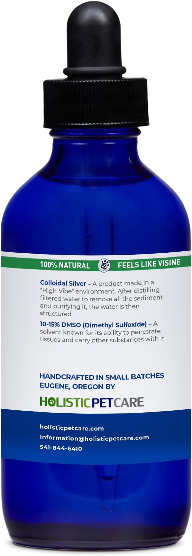 Holistic Pet Care Eye Ulcer Drops - Colloidal Silver with DMSO Drops for Dogs & Cat Eye Infections & Irritations -Eyes Care Solution Reduces Cataracts - All Natural Pet Health Care (4 oz)