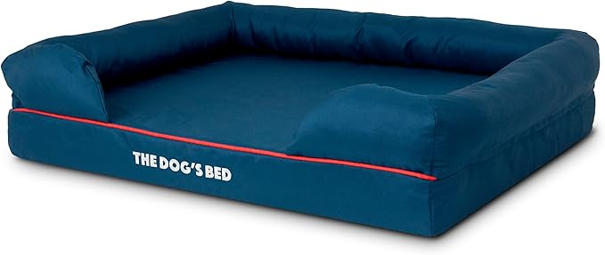 The Dog’s Bed, XL Oxford Blue, Memory Foam, Pain Relief: Arthritis, Hip & Elbow Dysplasia, Post Surgery, Lameness, Supportive, Calming, Waterproof Washable Cover