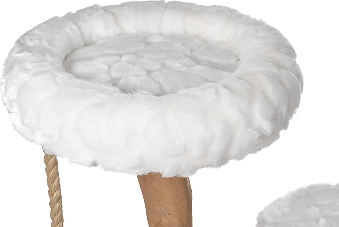 Mau Lifestyle White Rizzo Cat Tree, 32" H, 27 LBS