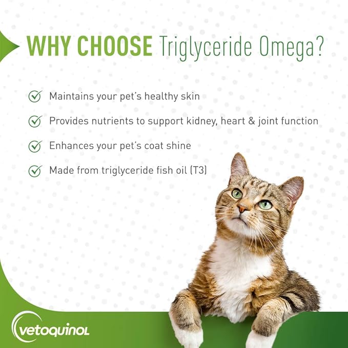 Vetoquinol Triglyceride Omega Dog Supplement Capsules, Medium-Breed: 30-60 lbs, 250ct