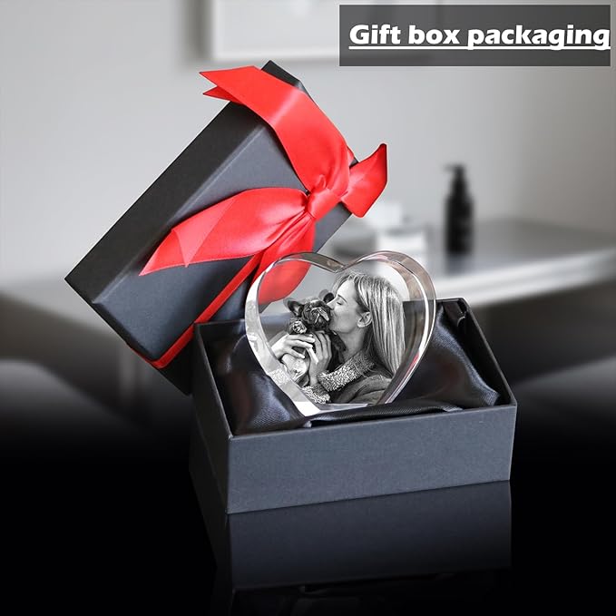 Personalized Pet Memorial Gifts,3D Crystal Photo,3D Engraved Crystal Keepsake Gift Décor Dogs Or Cats Horse Birds, Customized Dog Memorial Gifts,Christmas Personalized Gifts