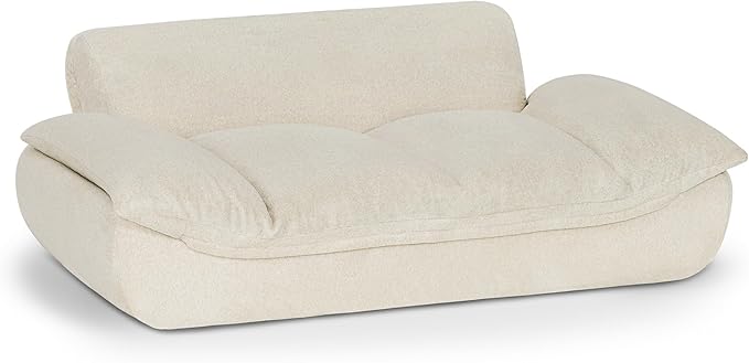 Lovupet Dog Couch for Large Breed, Fabric Dog Sofa Bed with Anti-Slip Bottom, PS215 (White)