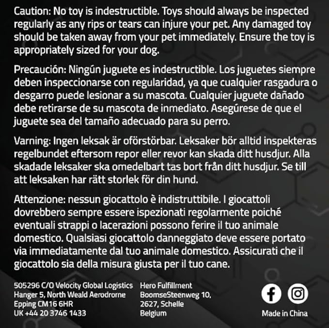 Playology Dog Toys | Durable Squeaky Chew Stick for Dogs | Medium Peanut Butter Scented Toy - Easy to Clean and Made from Non Toxic Materials