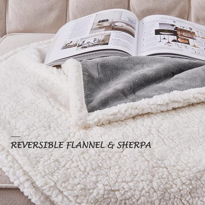 Qeils 1 Pack 3 Dog Blankets for Small Dogs - 3 pcs Waterproof Dog Blanket Washable - Soft Sherpa Fleece Puppy Blanket for Kitten Doggy, Warm Cat Blankets for Indoor Cats, 16"X23", Grey