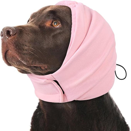 KOESON Dog Calming Hoodie, No Shake Ear Wrap for Dogs Hematoma, Anxiety Relief Dog Head Muffs for Noise Protection, Grooming, Drying, Fireworks & Thunder, Soft Neck Warmer & Ear Cover for Dogs & Cats
