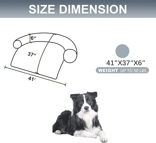 Tinaco Calming Dogs/Cats Bed Mats, Dog Pad Washable Removable Couch Cover, Plush Long Fur Mat for Pets, Waterproof Lining, Perfect for Small, Medium and Large Dogs and Cats (Gradient Gray, 41"x37")