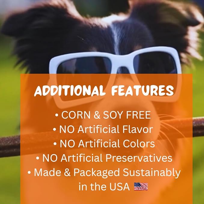 Pawfectly Pure Frisky Sticks Dog Treats, Cheese & Bacon Flavor, 7-Inch Soft Chews, High Fiber Digestive Support, 16 oz