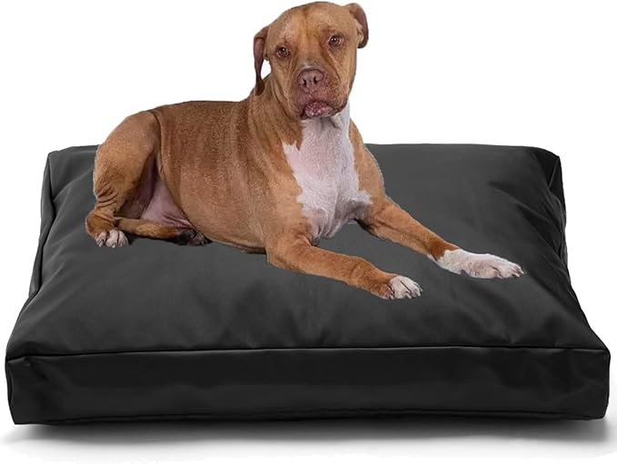 Replacement Dog Bed Cover,Heavy Duty Waterproof Removable 30" L x 20" W x 4" H Reusable Dog Bed Covers with Zipper-Cover Only