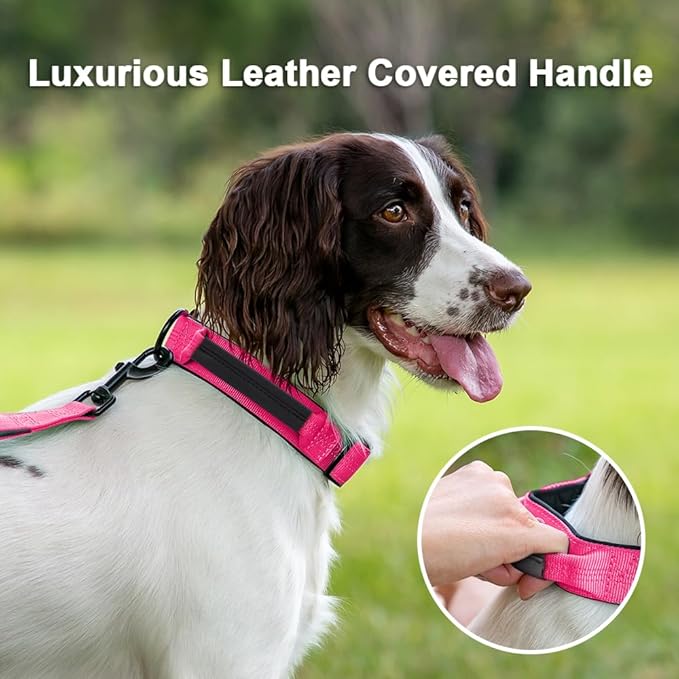 Personalized Tactical Dog Collar with Name and Phone Number, Heavy Duty Nylon Military Dog Collar with Handle and Strong Metal Buckle for Medium and Large Dogs