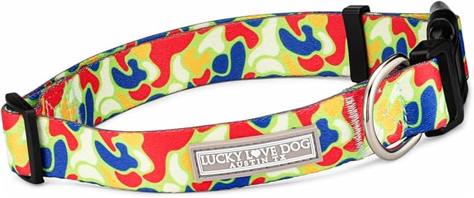 Lucky Love Dog - Adjustable Dog Collar with Easy Click Buckle for Small to Large Dogs, Durable, & Comfortable for Male & Female Dogs, Pet Collar for Puppies & Adult Ones - Oscar, XS