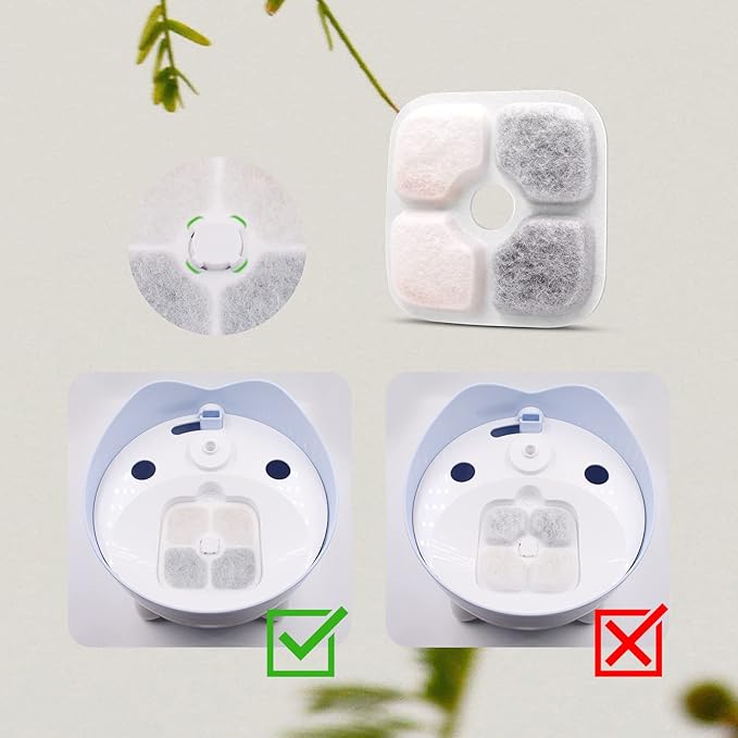 Pet Fountain Filters Replacement Compatible with Cat Water Fountain, Carbon Ion-exchange Resin Filters (16)