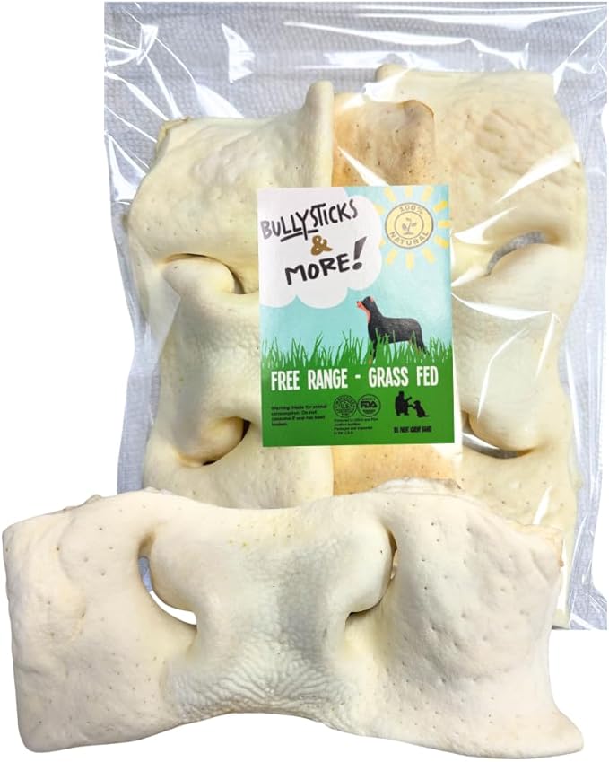 BULLYSTICKS & MORE 8-10 Inch Smoked Beef Cheek Snouts for Dogs (Extra Thick-3 Count) - Bully Snouts Dog Chews - Beef Cheek Strips -No Hide Bones for Dogs