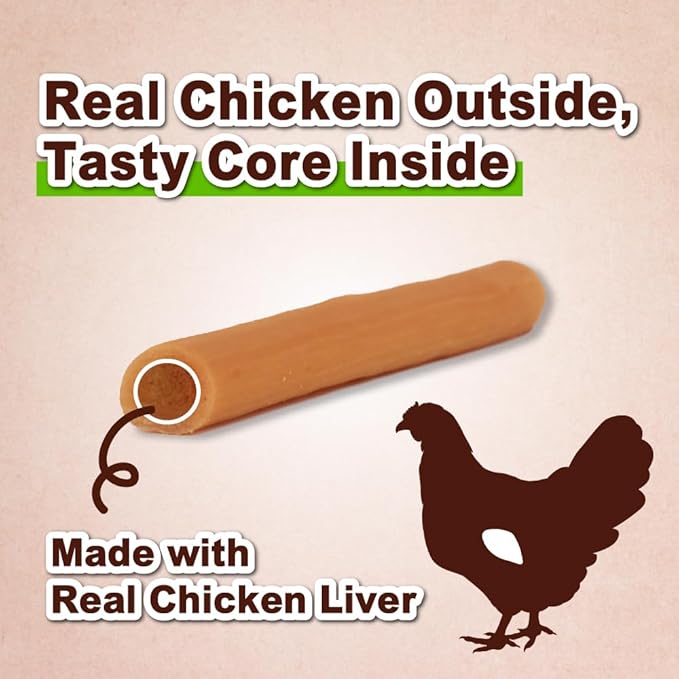 AFreschi Natural Chicken Sticks with Sweet Potato 24 oz, All Natural, Grain-Free, High-Protein, Healthy & Easily Digestible, Soft Texture