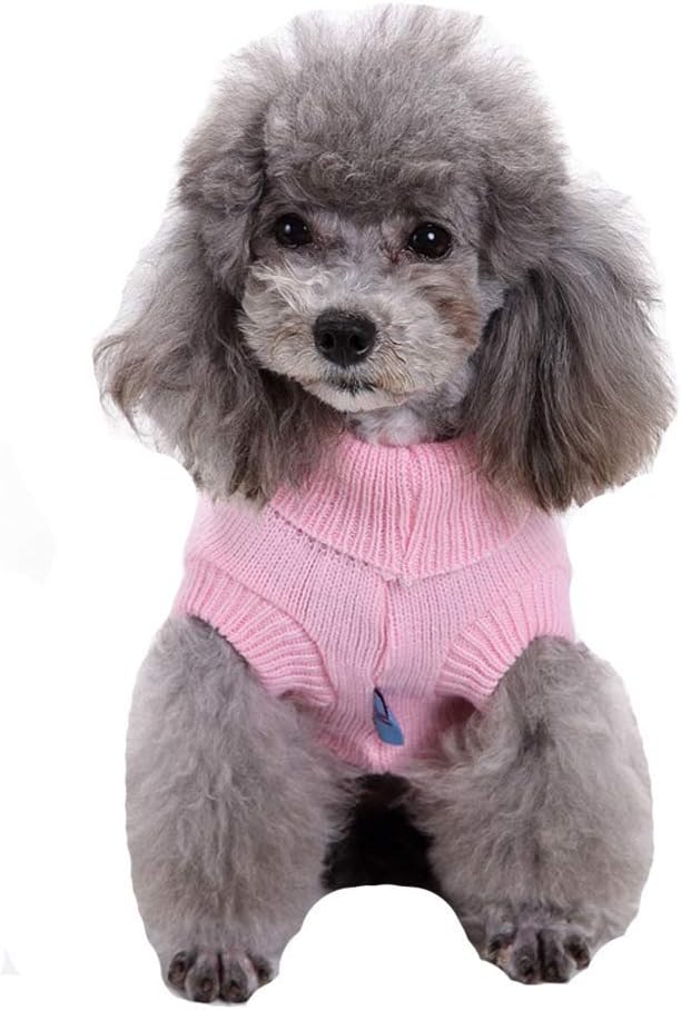 Warm Classic Turtleneck Pet Sweater for Small to Large Dogs - Cute Winter Dog & Cat Coat - Christmas Sweater for Girls & Boys