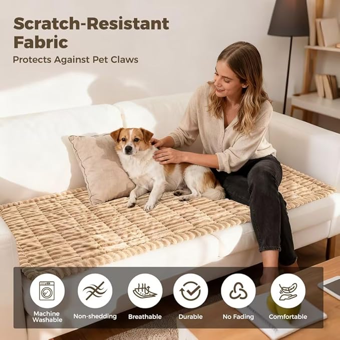 Couch Covers for Dogs, Washable Sofa Couch Cover for Pet, Couchs Covers for Cushion Sofa Pet Friendly, Non Slip Sofa Cover (27.6''*82.7''/60 x 210cm)