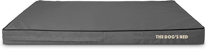 The Dog's Bed Replacement Outer Cover ONLY (Outer Cover ONLY - NO Bed, NO Waterproof Inner) for The Dog's Bed, Washable Oxford Fabric, XXL 4 Inches (Grey with Black Piping)