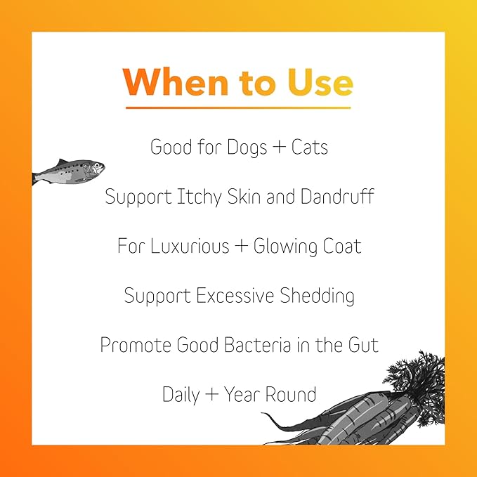 In Clover Dog Skin and Coat Supplement, BioRadiant Natural Supplement for Dogs, Healthy Skin and Coat, Fish Oil Alternative Uses Carrots, Coconut, Omega 3's, Biotin and Zinc Soothe Skin