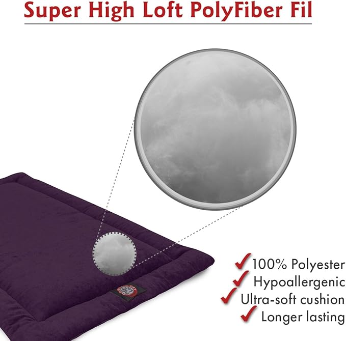 42" Villa Aubergine Purple Crate Dog Bed Mat By Majestic Pet Products