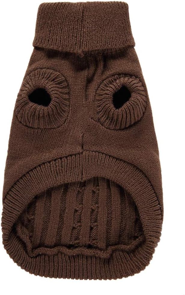 Dog Sweater for Small, Medium, Large Dogs - Warm Winter Turtleneck Pet Clothes for Cats and Puppies - Cute Classic Christmas Coat for Girls and Boys