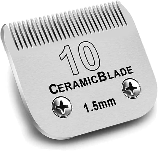 Audoc 1Pack 10 Blade Dog Groomg Blades Compatible with Pet Clipper/Oster A5/Wahl KM Series Dog Clipper,Ceramic Blade & Stainless Steel Blade